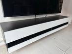 Zwevend TV Meubel - Zwart/Wit, Ophalen, 150 tot 200 cm, Zo goed als nieuw, Minder dan 100 cm