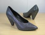 Cris Vergré leer zilver glitter hoge hak pumps mt 36 ZGAN, Pumps, Overige kleuren, Ophalen of Verzenden, Zo goed als nieuw