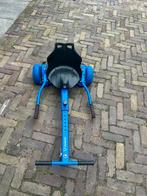 Blauw hoverboard /oxboard met karretje, Ophalen, Gebruikt
