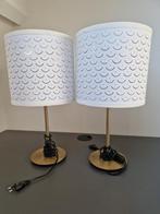 2 x Nymö/Skaftet tafellamp IKEA - wit goud / goud - 24 cm, Huis en Inrichting, Lampen | Tafellampen, Ophalen, Zo goed als nieuw