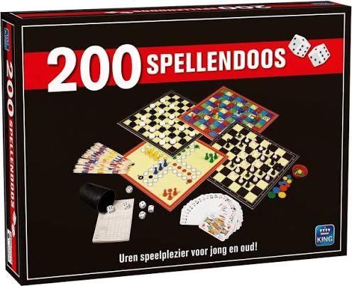 200 Spellendoos - King - Ongebruikt, Hobby en Vrije tijd, Gezelschapsspellen | Bordspellen, Nieuw, Een of twee spelers, Reisspel