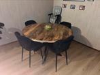 Ronde mangohout eettafel, Ophalen, Rond, Zo goed als nieuw, Vijf personen of meer