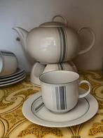Vintage Theeservies met grijze Strepen, Huis en Inrichting, Keuken | Servies, Ophalen of Verzenden, Zo goed als nieuw, Overige stijlen