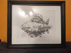 Steampunk Submarine Drawing, Ophalen of Verzenden