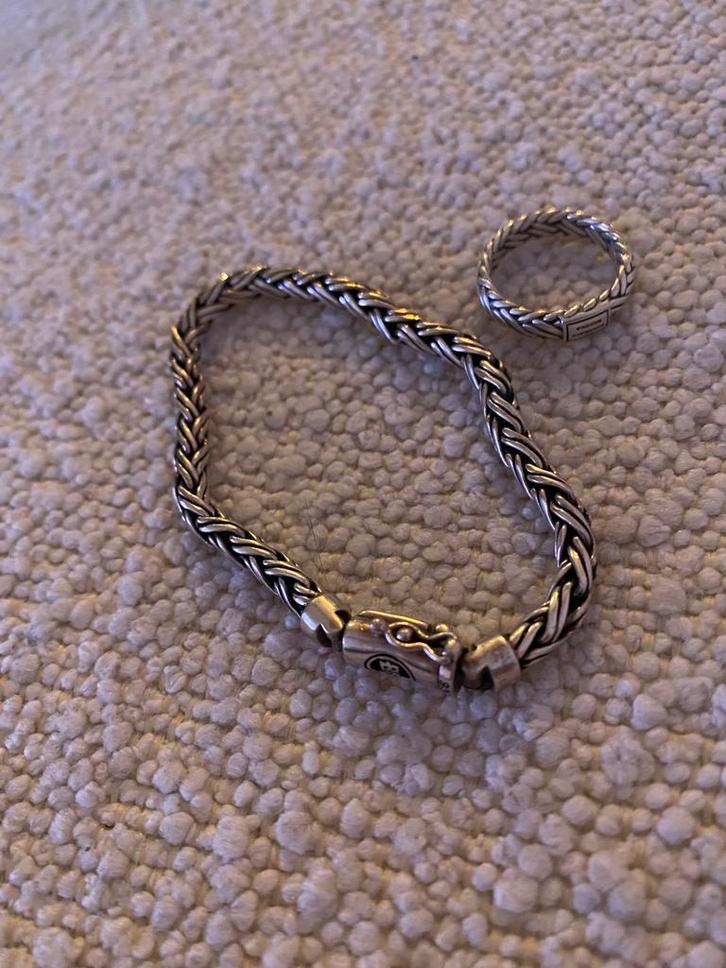 Buddha to buddha armband ring katja XS, Sieraden, Tassen en Uiterlijk, Armbanden, Zo goed als nieuw, Zilver, Ophalen of Verzenden