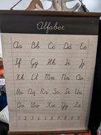 Leuke schoolplaat kinderkamer alfabet schrijfletters 50x70, Gebruikt, Wanddecoratie, Ophalen