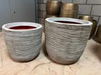 Mooie bloempotten voor buiten, Tuin en Terras, Bloempotten, Kunststof, Balkon, Rond, Zo goed als nieuw