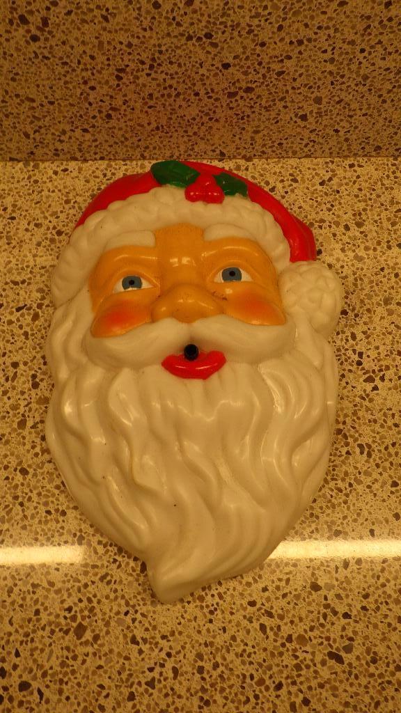 mooie kerstmanhoofd als muziekdoosje, Ophalen of Verzenden, Gebruikt