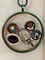 *Uniek!*Ketting+lockethanger Alice in wonderland floaters…, Overige kleuren, Nieuw, Ophalen of Verzenden, Overige materialen
