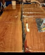 Epoxy eettafel 2 schaaldelen eiken rivertable, Huis en Inrichting, Tafels | Eettafels, Ophalen, 50 tot 100 cm, Vijf personen of meer