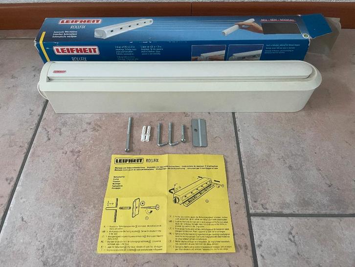 Leifheit Rollfix uittrekbare waslijn - 21 meter wit NIEUW, Tuin en Terras, Droogmolens en Wasrekken, Nieuw, Overige typen, Ophalen of Verzenden