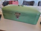 Vintage Emaille Broodtrommel - Groen, Huis en Inrichting, Ophalen, Gebruikt
