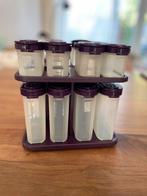 Tupperware kruidenset met carrousel - Set van 16 stuks, Ophalen, Zo goed als nieuw, Paars