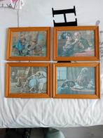 4 schilderijtjes van ot en Sien, Huis en Inrichting, Woonaccessoires | Lijsten, Minder dan 50 cm, Ophalen of Verzenden, Zo goed als nieuw