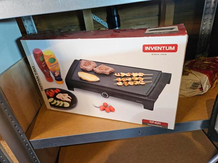 Inventum TP421 Teppanyaki Grillplaat - Nieuw in doos, Witgoed en Apparatuur, Grillplaten, Nieuw, Tafelgrill, Ophalen