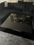 Unieke, glazen salontafel, Ophalen, Zo goed als nieuw, 100 tot 150 cm, Minder dan 50 cm