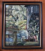 G.J. Kuiper (1926-2013) - Watermolen bij Oele, Ophalen of Verzenden