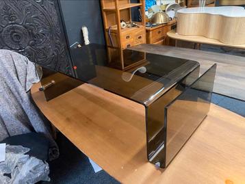 Salontafel shadow smoke glas vintage retro 120x60 hoge kort beschikbaar voor biedingen