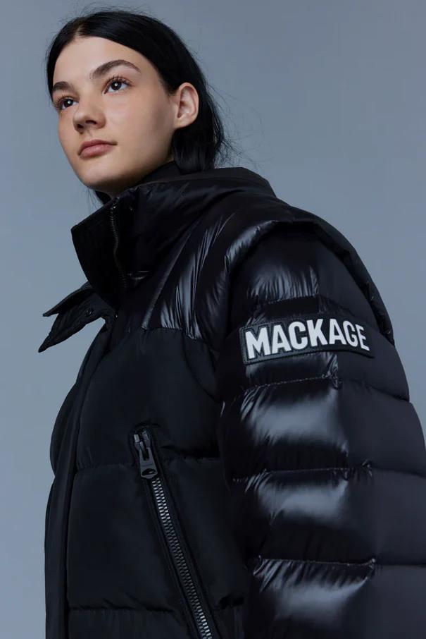* MACKAGE * Nieuw € 895 Vesna bodywarmer en jack, 2-in-1, Kleding | Dames, Jassen | Winter, Nieuw, Maat 42/44 (L), Zwart, Ophalen of Verzenden