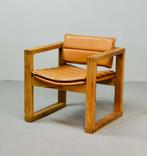 Vintage Brutalistische Side Chair v Ate van Apeldoorn, 1970s, Ophalen, Gebruikt, Minder dan 75 cm, Hout