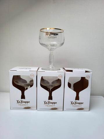 La Trappe Trappist bierglazen, 3 stuks. Nieuw in de doos  beschikbaar voor biedingen