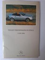 Prijzenboekje Mercedes Benz Juni 1996, Zo goed als nieuw, Mercedes-Benz, Mercedes, Ophalen of Verzenden