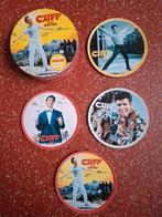 4 onderzetters van Cliff Richard in blikje, Verzamelen, Ophalen of Verzenden, Zo goed als nieuw