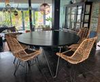 Grote ronde eettafel met eventueel 4 gratis stoelen, Huis en Inrichting, Ophalen