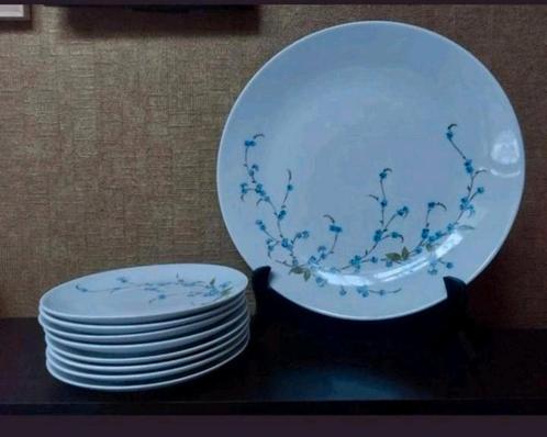 JL Menau gebakservies vergeet-me-nietjes, Antiek en Kunst, Antiek | Servies compleet, Ophalen of Verzenden