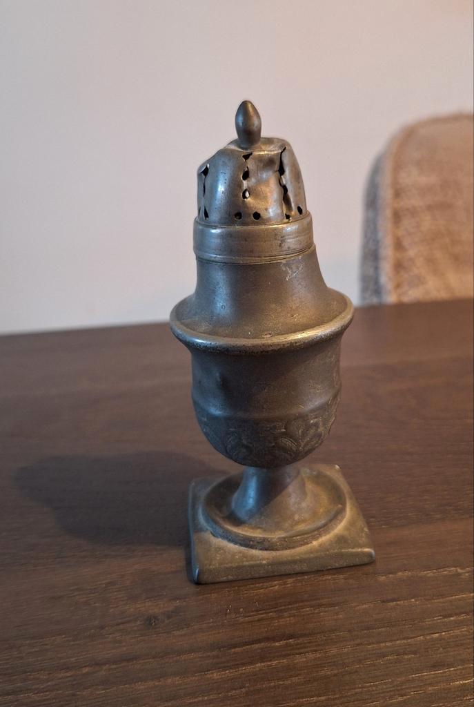 Antieke Tinnen (zout)strooier, Antiek en Kunst, Antiek | Tin, Ophalen of Verzenden
