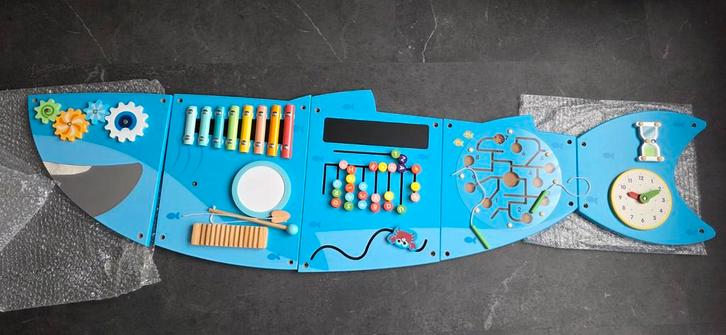 Montessori Activiteitenbord Vis - Houten Speelbord, Kinderen en Baby's, Speelgoed | Educatief en Creatief, Nieuw, Puzzelen, Ontdekken