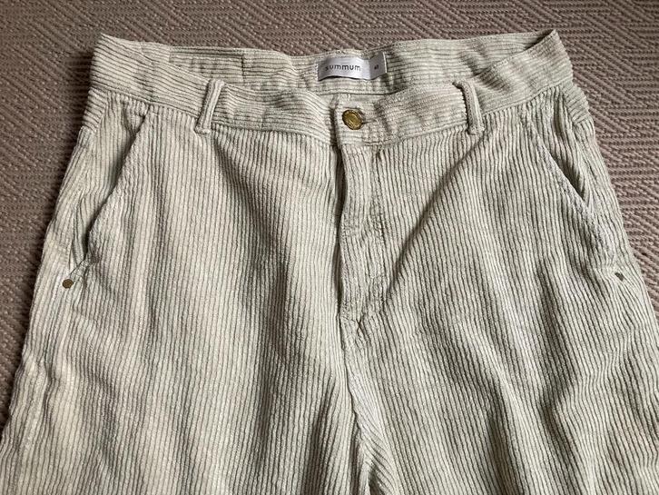 Mooie Summum rib broek maat 40, Kleding | Dames, Broeken en Pantalons, Zo goed als nieuw, Maat 42/44 (L), Beige, Lang, Ophalen of Verzenden