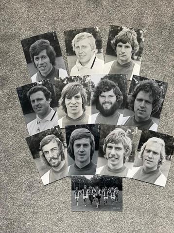12x oude AJAX spelers kaarten voetbal 1975 - 1976 beschikbaar voor biedingen