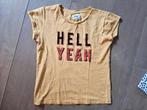 Okergeel shirt met fluweel tekst: hell Yeah (8mm) xs, Kleding | Dames, T-shirts, Geel, Ophalen of Verzenden, Zo goed als nieuw