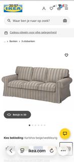 Ektorp 3 en 2 zits bank gestreepte hoes, Huis en Inrichting, Ophalen, Gebruikt, Driepersoons, 75 tot 100 cm