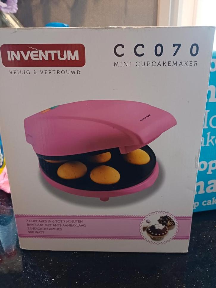 Mini Cupcake Maker - Inventum CC070, Witgoed en Apparatuur, Wafelijzers, Gebruikt, Ophalen of Verzenden