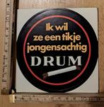 Vintage sticker Drum tabak merk logo ik wil ze een tikje, Verzamelen, Ophalen of Verzenden, Zo goed als nieuw, Overige typen
