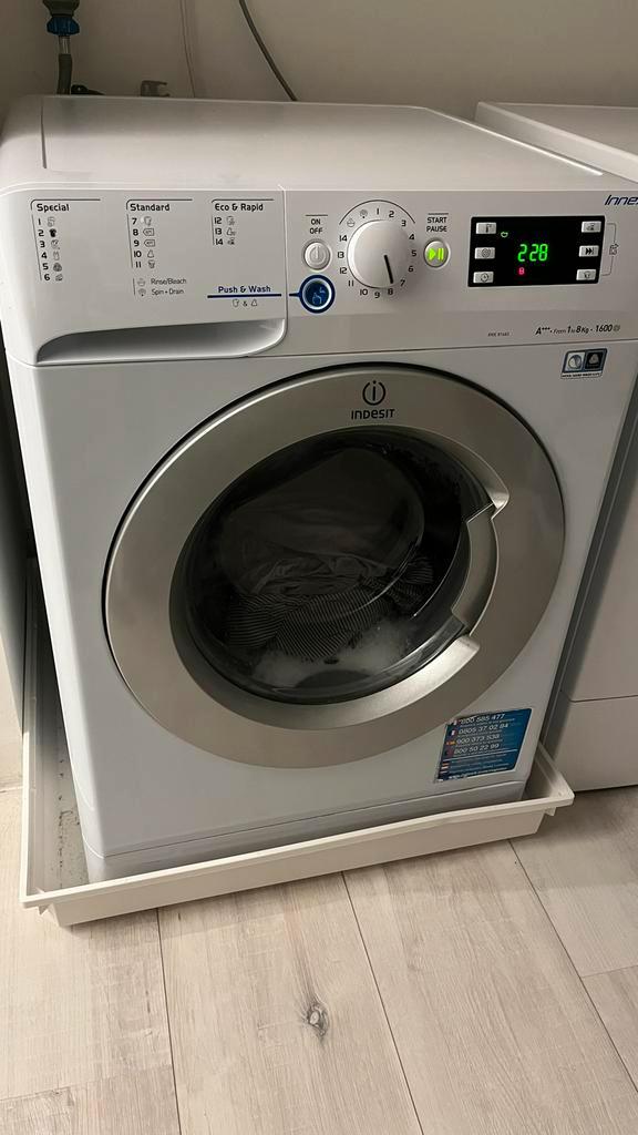 Indesit XWE 81683X WSSS EU Wasmachine - Voorlader, Witgoed en Apparatuur, Wasmachines, Gebruikt, Voorlader, 6 tot 8 kg, 85 tot 90 cm
