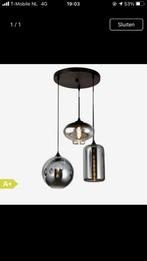 HANGLAMP SMOKE GLASS 3 LICHTS ERIC KUSTER STYLE 299€ NU 99€, Ophalen of Verzenden, Nieuw, 75 cm of meer