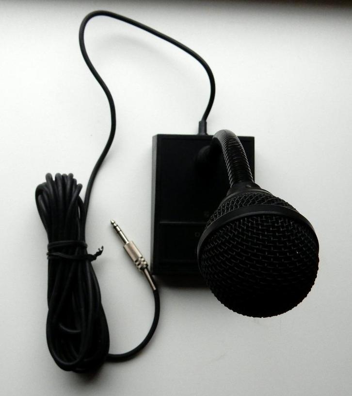 Omroep microfoon Philips met snoer – Zwart, Muziek en Instrumenten, Microfoons, Zo goed als nieuw, Overige typen, Verzenden