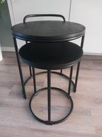 Zwarte Riviera maison bijzettafels Shoreditch, Minder dan 55 cm, Rond, Zo goed als nieuw, Ophalen
