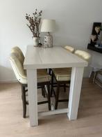Binnen bartafel met stoelen, Ophalen, Zo goed als nieuw, 4 tot 6 stoelen