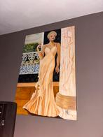 Vrouw op balkon - Schilderij 100x160cm - RUILEN, Antiek en Kunst, Kunst | Schilderijen | Klassiek, Ophalen of Verzenden