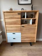 Kast bergkast zwart metalen frame Xooon Vista Sheesham hout, Huis en Inrichting, Ophalen, 100 tot 150 cm, Zo goed als nieuw, Minder dan 150 cm