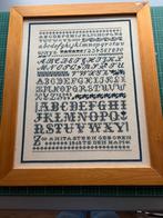 Geborduurde letterdoek, Antiek en Kunst, Kunst | Schilderijen | Klassiek, Ophalen of Verzenden