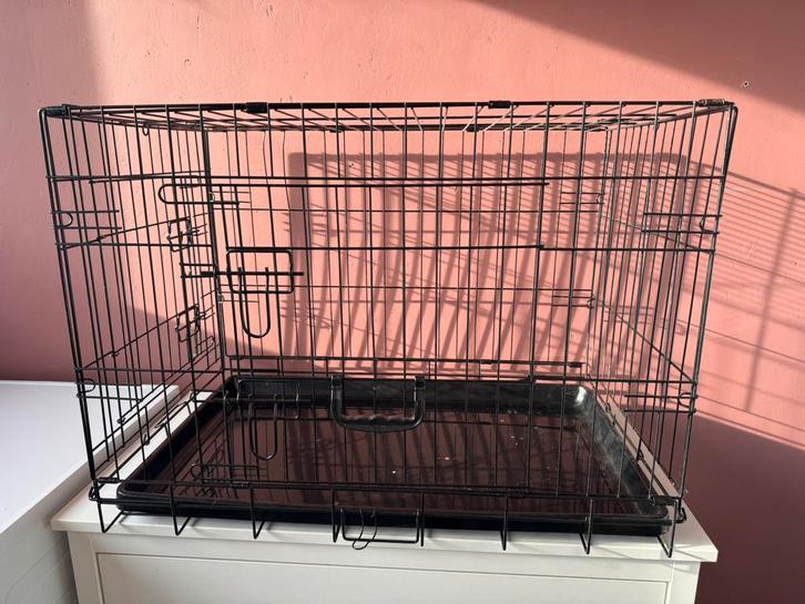 Bench zwart 76 x 48 x 54, Dieren en Toebehoren, Hondenhokken, Nieuw, Hondenhok, Minder dan 65 cm, 75 tot 110 cm, Ophalen