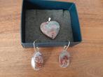Nieuw!Prachtige Mosagaat aan Zilv/925 oorbellen/oorhangers, Hangers, Nieuw, Ophalen of Verzenden, Met edelsteen