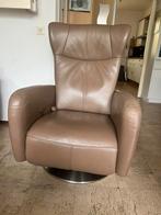 Prominent relaxstoel leer, Huis en Inrichting, Fauteuils, Ophalen, Minder dan 75 cm, Leer, Zo goed als nieuw