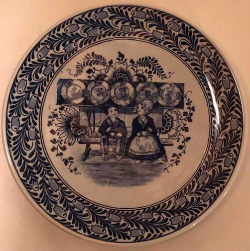 Bord- wandbord - vintage - blauw/wit - P.Regout Maastricht, Antiek en Kunst, Antiek | Wandborden en Tegels, Ophalen of Verzenden