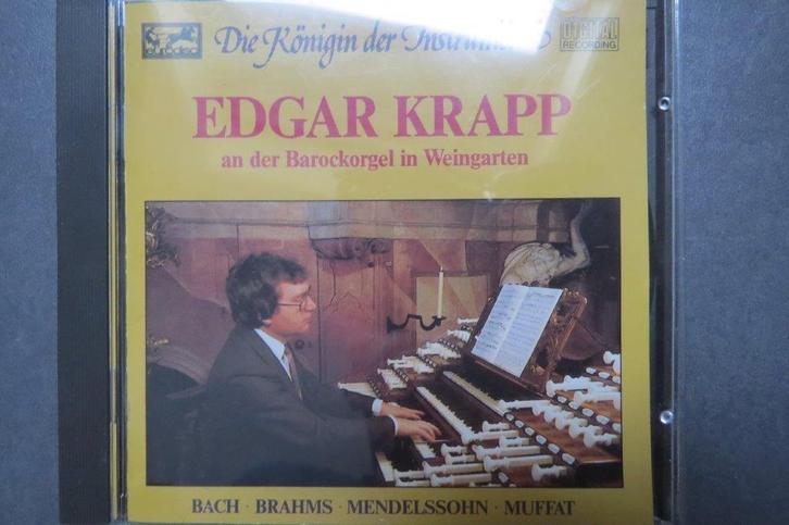 Cd orgel: Edgar Krapp an der Barockorgel in Weingarten, Bach, Cd's en Dvd's, Cd's | Klassiek, Zo goed als nieuw, Kamermuziek, Classicisme